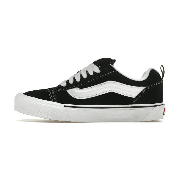 vans knu skool black white