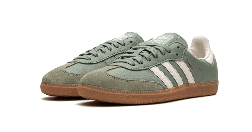 Adidas Samba OG silver green womens