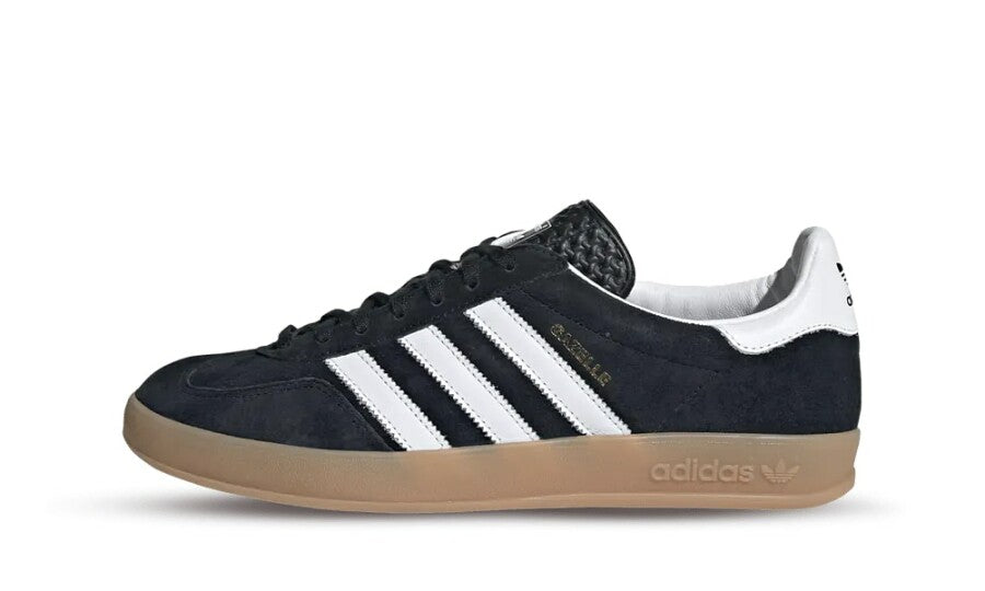 Adidas Gazelle black white gum