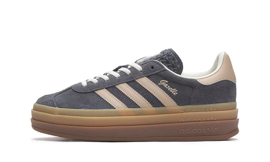 Adidas Gazelle bold grey magic beige gum womens