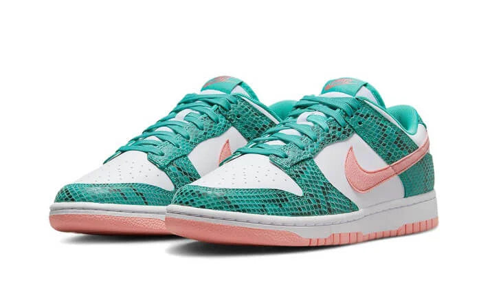 Nike Dunk low snakeskin washed teal bleached coral